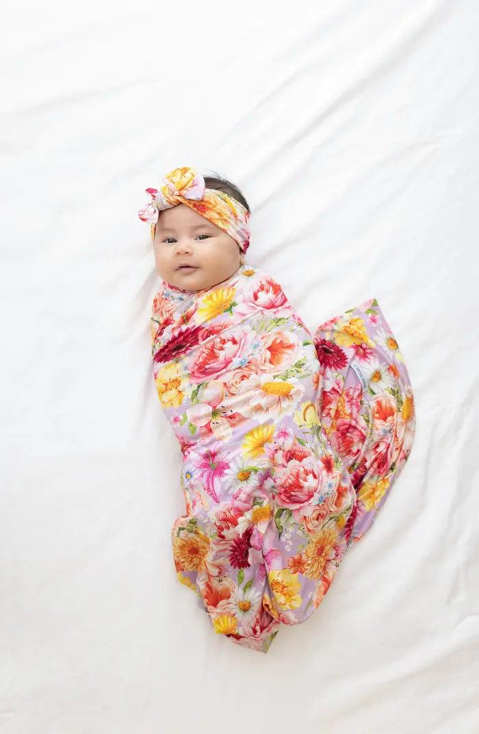 Posh Peanut Swaddle & Headband Set